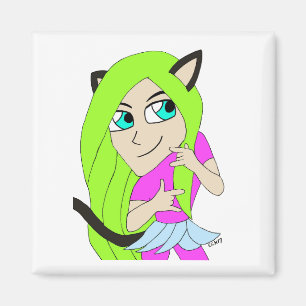 Imán chibi catgirl