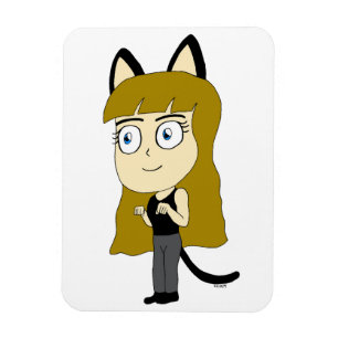 Imán chibi catgirl