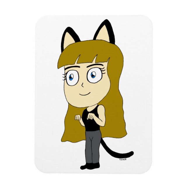 Imán chibi catgirl (Vertical)