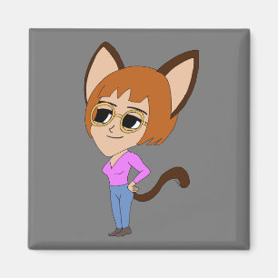 Imán chibi catgirl