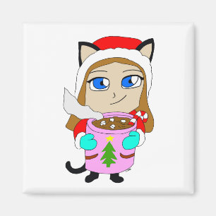 Imán chibi catgirl