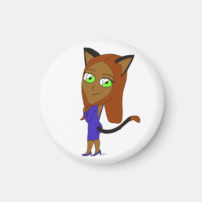 Imán chibi catgirl (Frente)