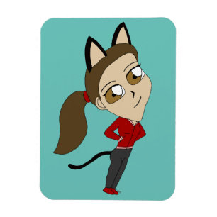 Imán chibi catgirl
