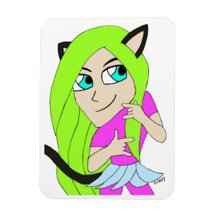 Imán chibi catgirl