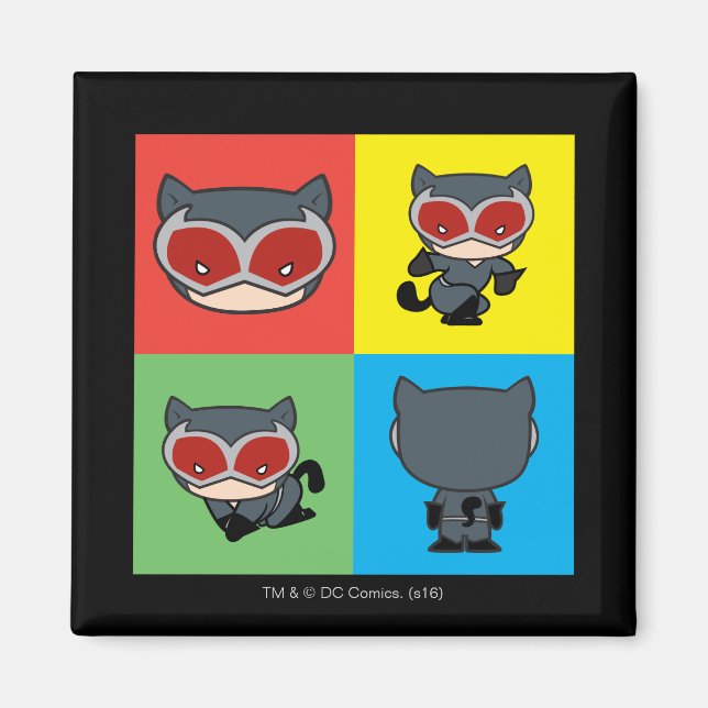 Imán Chibi Catwoman Character Poses (Frente)