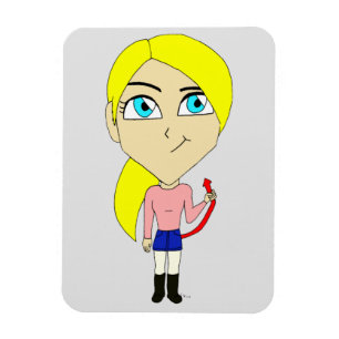 Imán chibi chica "mala"