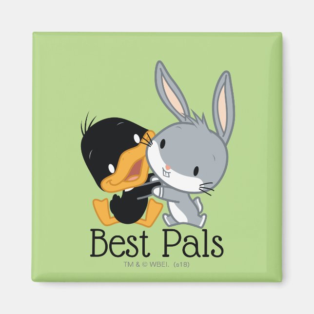 Imán Chibi DAFFY DUCK™ & BUGS BUNNY™ (Frente)