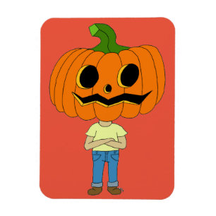 Imán chibi de cabeza de calabaza