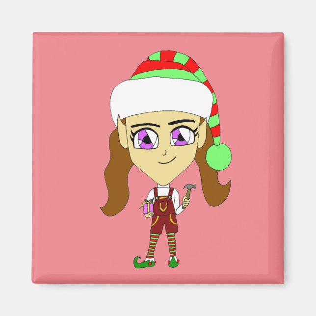 Imán chibi elf (Frente)