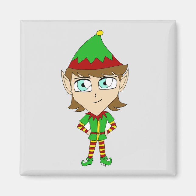 Imán chibi elf (Frente)