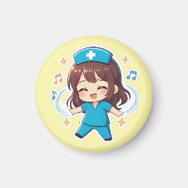 Imán Chibi Enfermera Original 2.0 - Pulso de Alegría