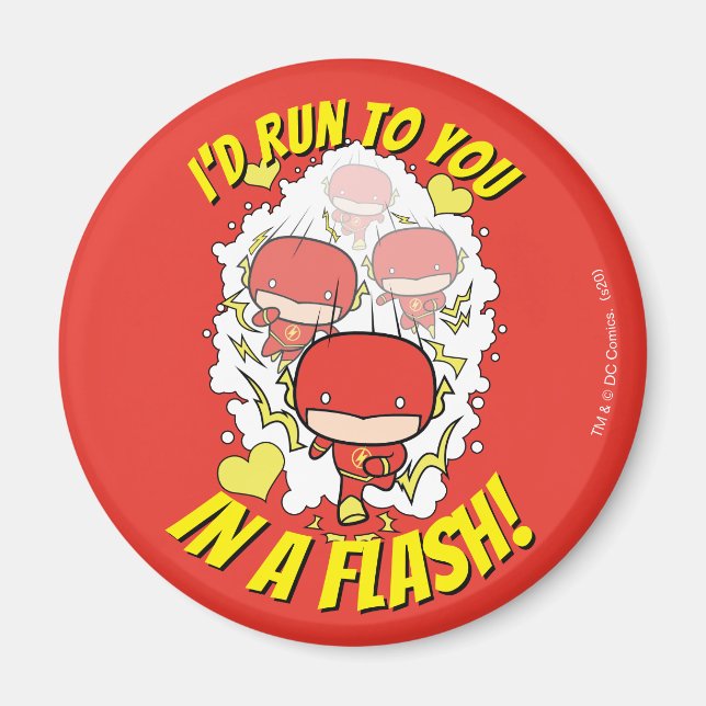 Imán Chibi Flash - Correría Contigo En Flash Valentine (Frente)