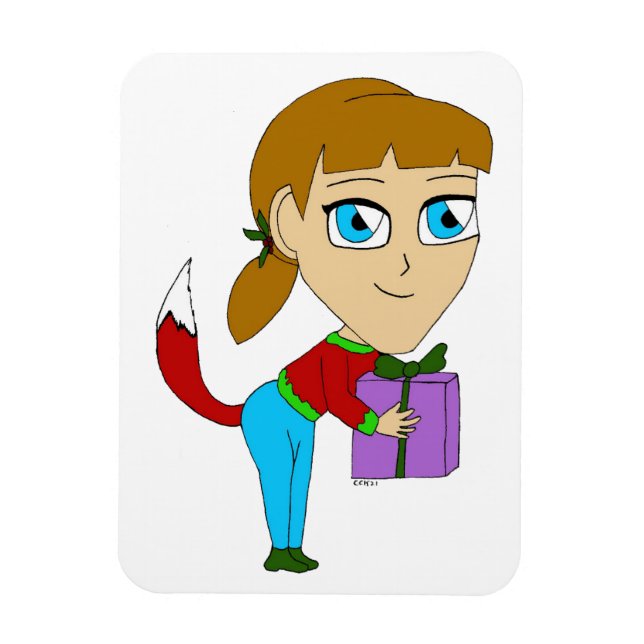 Imán chibi foxy chica (Vertical)