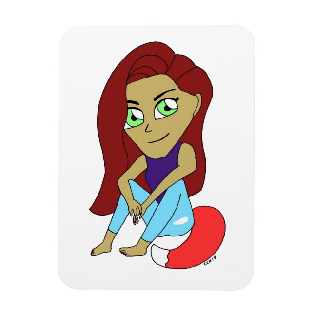 Imán chibi foxy chica (Vertical)