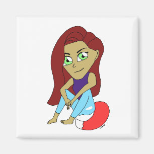 Imán chibi foxy chica