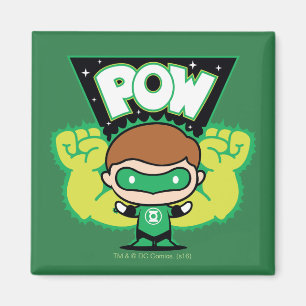 Imán Chibi Green Lantern Formando puños gigantes