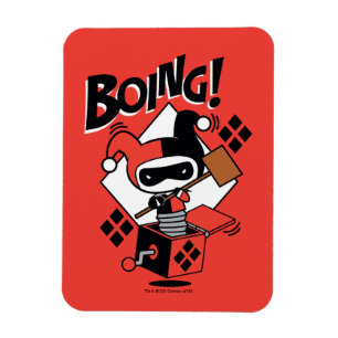 Imán Chibi Harley-Quinn-In-A-Box Con Martillo