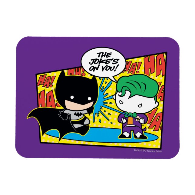 Imán Chibi Joker Pranking Chibi Batman (Horizontal)