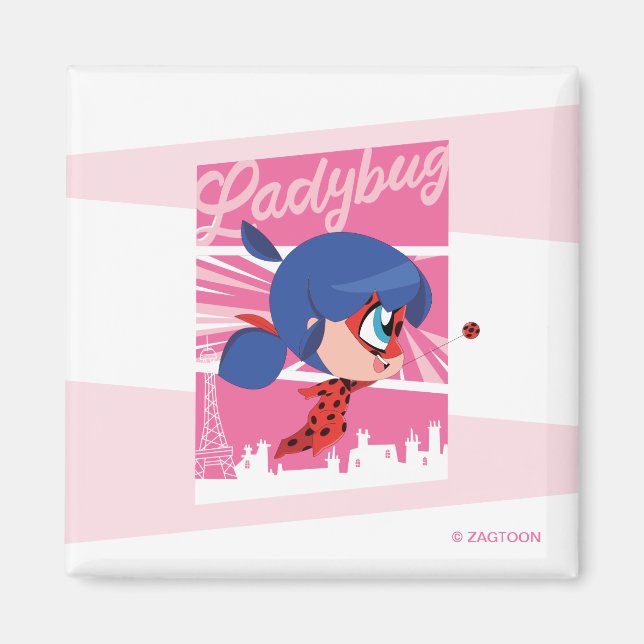 Imán Chibi Ladybug en París (Frente)