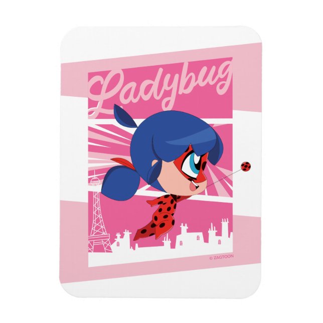 Imán Chibi Ladybug en París (Vertical)