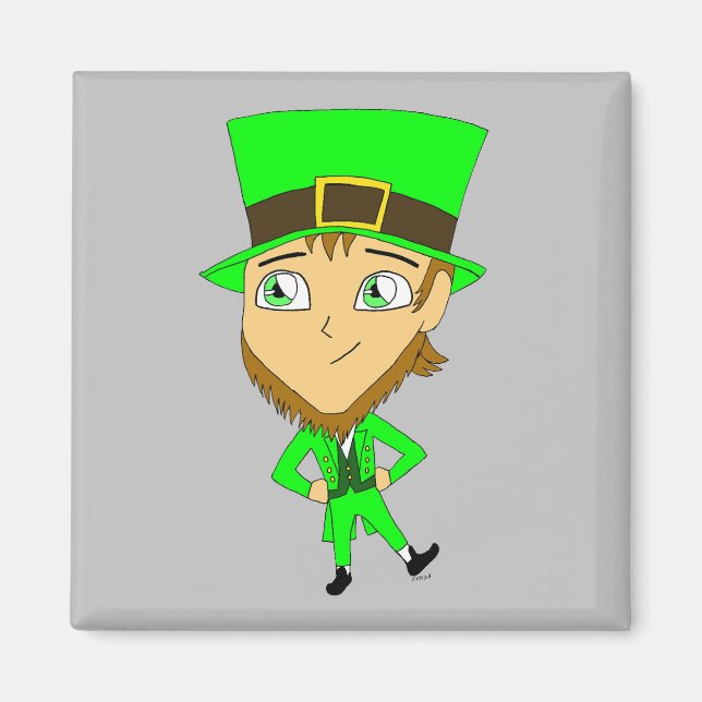 Imán chibi leprechaun (Frente)
