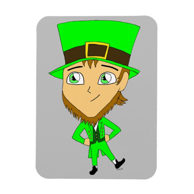 Imán chibi leprechaun (Vertical)