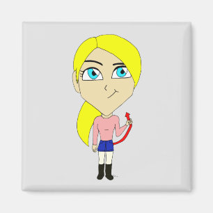 Imán chibi "mal" chica
