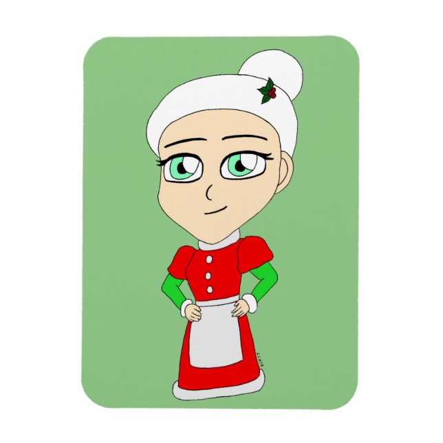Imán chibi mrs claus (Vertical)