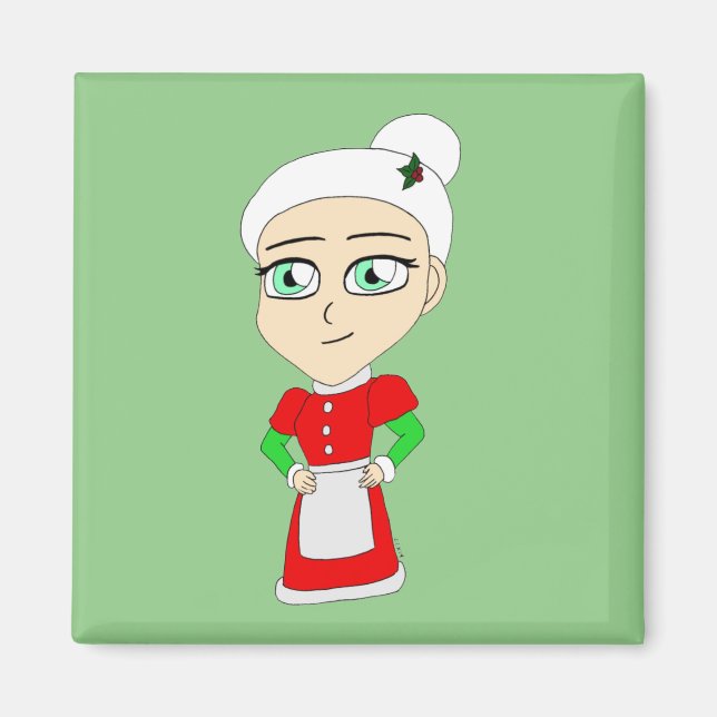 Imán chibi mrs claus magnet (Frente)