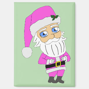 Imán Chibi Santa traje rosa