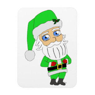 Imán Chibi Santa traje verde