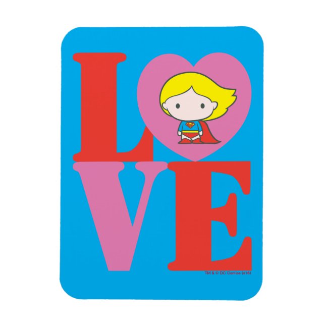 Imán Chibi Supergirl LOVE (Vertical)