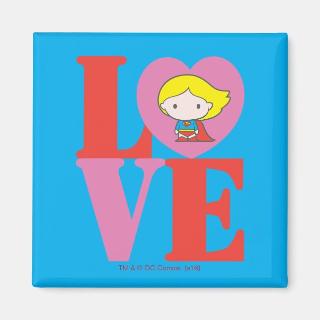Imán Chibi Supergirl LOVE (Frente)
