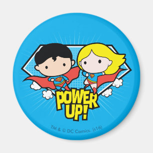 Imán ¡Chibi Superman & Chibi Supergirl Power Up!