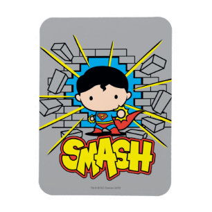 Imán Chibi Superman huele a través de la pared de ladri