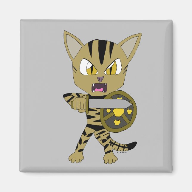 Imán Chibi Warrior Cat (Frente)