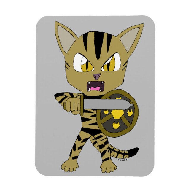 Imán Chibi Warrior Cat (Vertical)