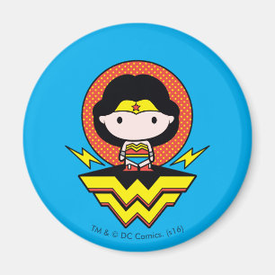 Imán Chibi WonWoman With Polka Dots and Logo