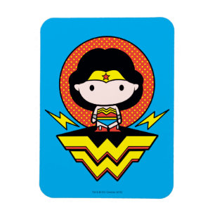 Imán Chibi WonWoman With Polka Dots and Logo