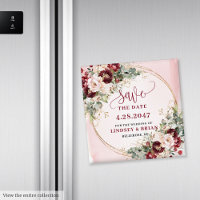 Chic Moderno Boho Rosa Profundo Rojo Dorado Salva 