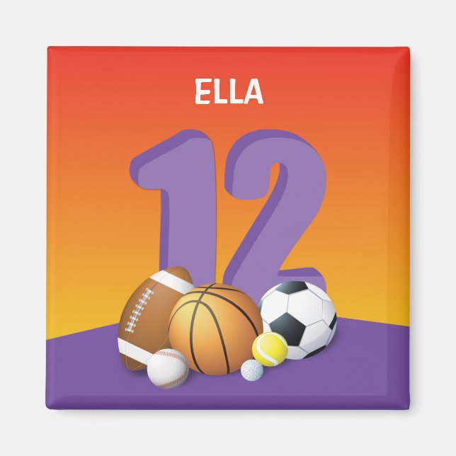 Imán Chica 12.º Balls Deportiva (Frente)