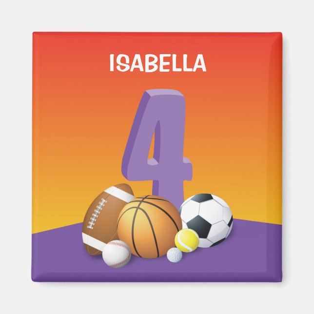 Imán Chica 4.º Balls Deportiva (Frente)