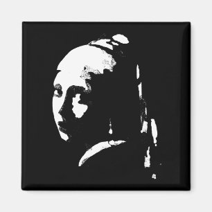 Imán Chica abstracto con Pearl Earring