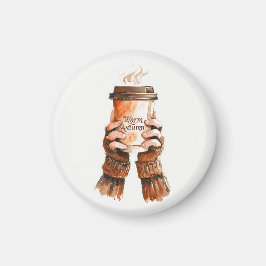 Imán Chica acuarela Holding Coffee Mug