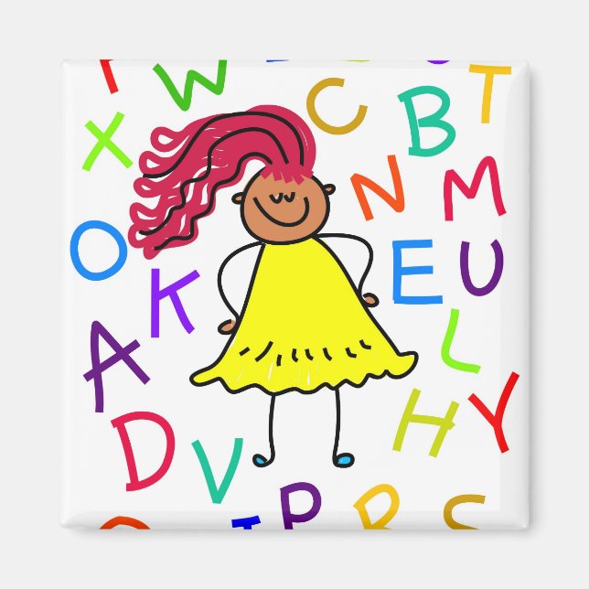 Imán Chica Alphabet (Frente)