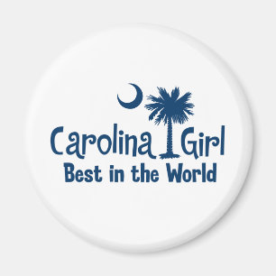 Imán Chica azul de Carolina mejor del mundo