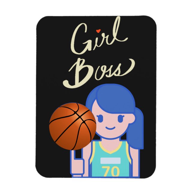 Imán Chica Boss Basketball (Vertical)