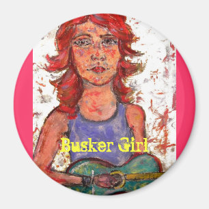 Imán Chica Busker