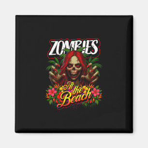 Imán Chica Calavera Tropical Horror Para Crucero Y Vaca