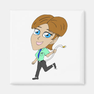 Imán chica chibi con cola